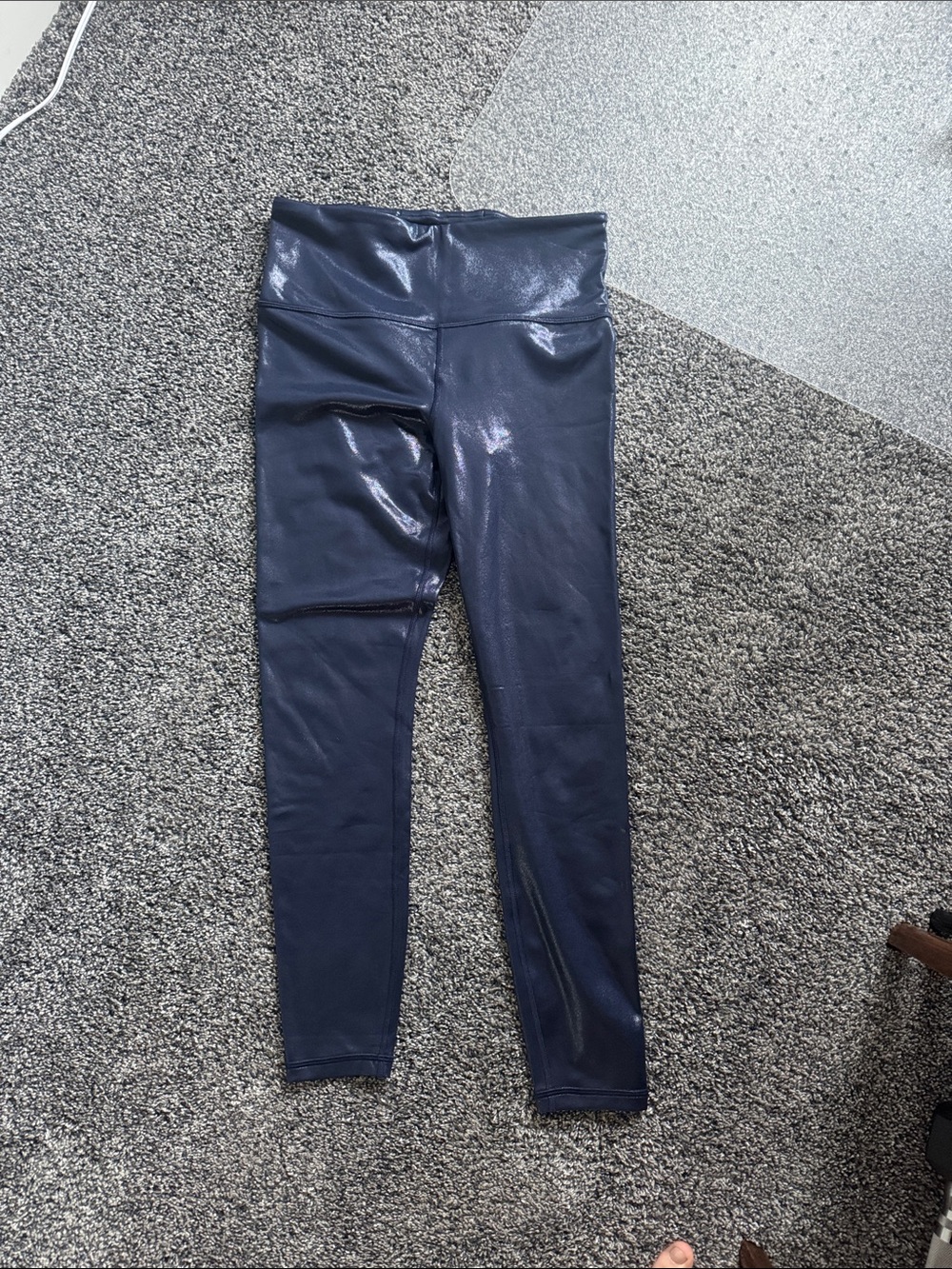 Athleta Navy Shimmer High-Rise Leggings